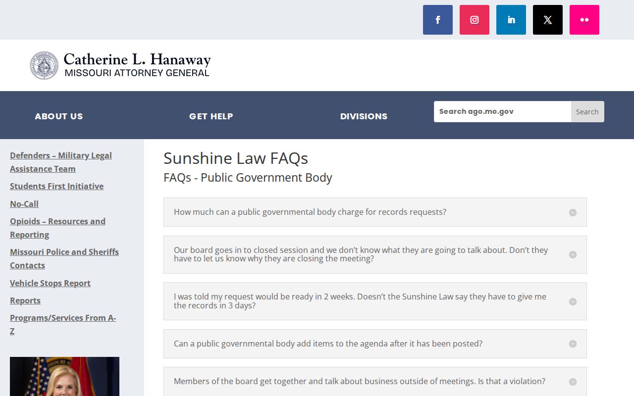 Moniteau municipal warrant records access using Missouri Sunshine FAQs